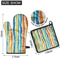 thumbnail image 6 of Colorful and Grey Abstract Art Artwork Kitchen Oven Mitt and Pot Holder Sets 4 Pcs for Baking, Cooking and Grilling, Heat Resistant Up To 392 °F, 6 of 7