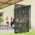 thumbnail image 2 of Outsunny 72" x 38" Metal Outdoor Privacy Screen, Black, 2 of 10