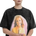 thumbnail image 2 of Men's Britneys Music Spears T-Shirt Washed Vintage Loose Short Sleeve Tee Top 164, 2 of 7