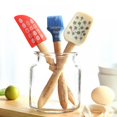 thumbnail image 3 of Greyghost Food Grade Silicone Rubber Spatula Set Kitchen Utensils for Baking, Cooking, and Mixing High Heat Resistant Non Stick Dishwasher Safe BPA-Free Multicolor Set of 3, 3 of 9