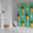 thumbnail image 3 of FREEAMG Bath Curtains Shower Curtain Geometric Pineapple Bathroom Waterproof Machine Washable Fabric Decor Shower Curtains for Bathroom, 66x72 inch, 3 of 6