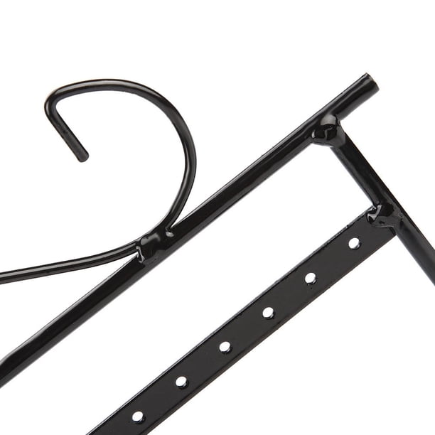 Soporte de Exhibición de Suspensión de Joyería, Soporte de Exhibición de Aretes de Madera Y Metal de 72 Hoyos Organizador de Joyas para Collar de Aretes Pulsera Anillo Reloj(negro) Ecomeon no