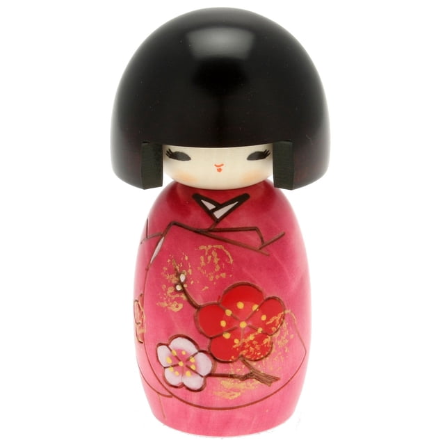 Usaburo Muñeca Kokeshi Japonesa Akiko'S Kimono Púrpura