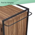 thumbnail image 6 of Wooden Cat Litter Box Enclosure with Metal Frame, Nightstand Pet House Cabinet Crate, Hidden Bathroom Box with Divider for Living Room, Bedroom - Rustic Brown, 6 of 10