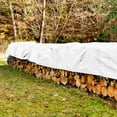thumbnail image 4 of Lona blanca de 10'X18', 12 Mil, extra resistente, toldo reforzado de 3 capas, 6 onzas, 3 capas (tamaño terminado 9,6 X 17,6), 4 of 5