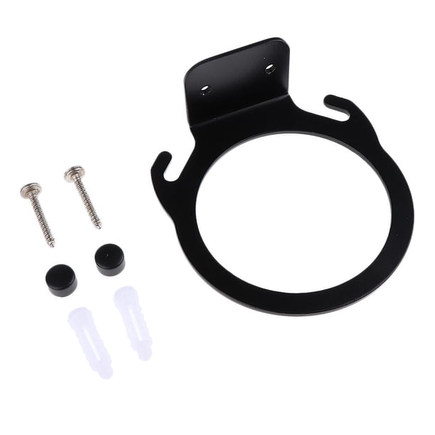 Soporte para secador de pelo, toallero de aluminio, escurridor para baño, estante antioxidante Negro