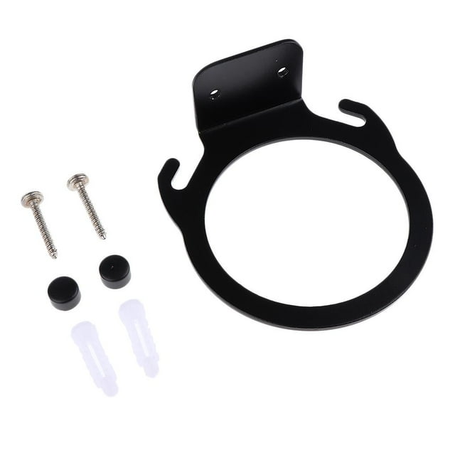 HILABEE Hair Dryer Holder Aluminum Towel Drain Rack Bathroom Antirust Shelf Black
