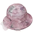 thumbnail image 2 of Nmnitkp Sun Hats for Women Fashion Sun Hat Printing Ventilate Fisherman Hat Organza Flower Sunscreen Hat Purple #01, 2 of 3
