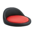 thumbnail image 1 of Taburete redondo Perfecl repuesto de asiento de cuero PU Negro y rojo con respaldo bajo, 1 of 8