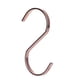 thumbnail image 4 of 10-Pack 4 Inch Rose Gold Chrome Steel Hanging Flat Hooks - S Shaped Hook Heavy-Duty S Hooks, for Ki, 4 of 5