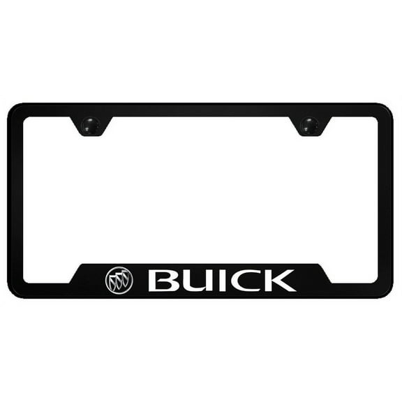 Buick Black Printed Polycarbonate Notched License Plate Frame Official Licensed