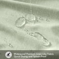 thumbnail image 5 of Extra Long Fabric Shower Curtain, 108 Inch Long Linen Textured Heavy Duty Cloth Shower Curtain Set with 12 Metal Hooks, Waterproof Decor Machine Washable for Bathroom Hotel, 72x108, Sage Green, 5 of 14