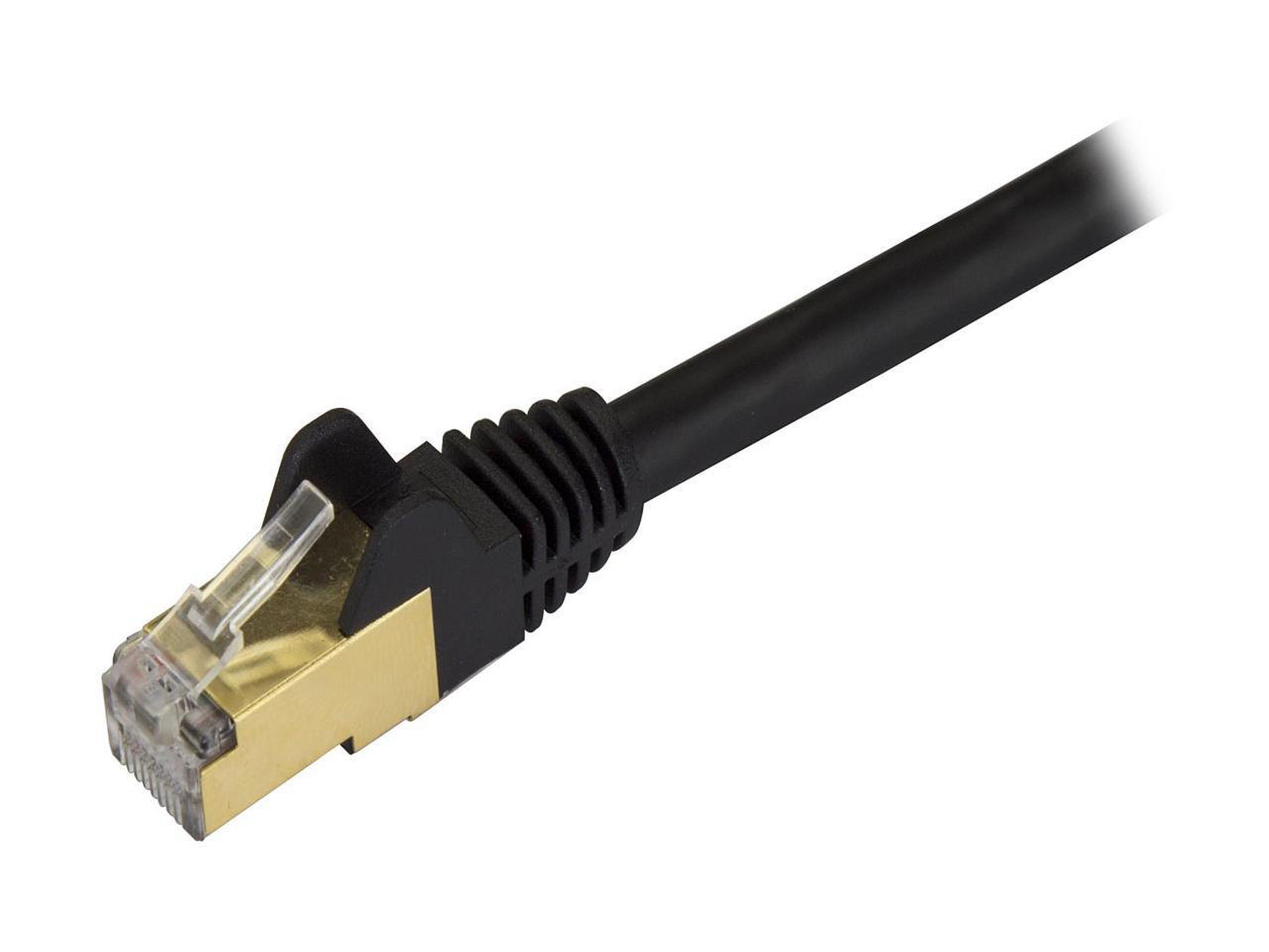StarTech 6ft CAT6a Ethernet Cable - 10 Gigabit Shielded Snagless RJ45 100W PoE Patch Cord - 10GbE STP Network Cable with Strain Relief - Black - UL, TIA (C6ASPAT6BK)