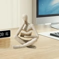 thumbnail image 4 of Estatua Decor Thinker UTTCMK, estantería para lectura, color beige, 4 of 7