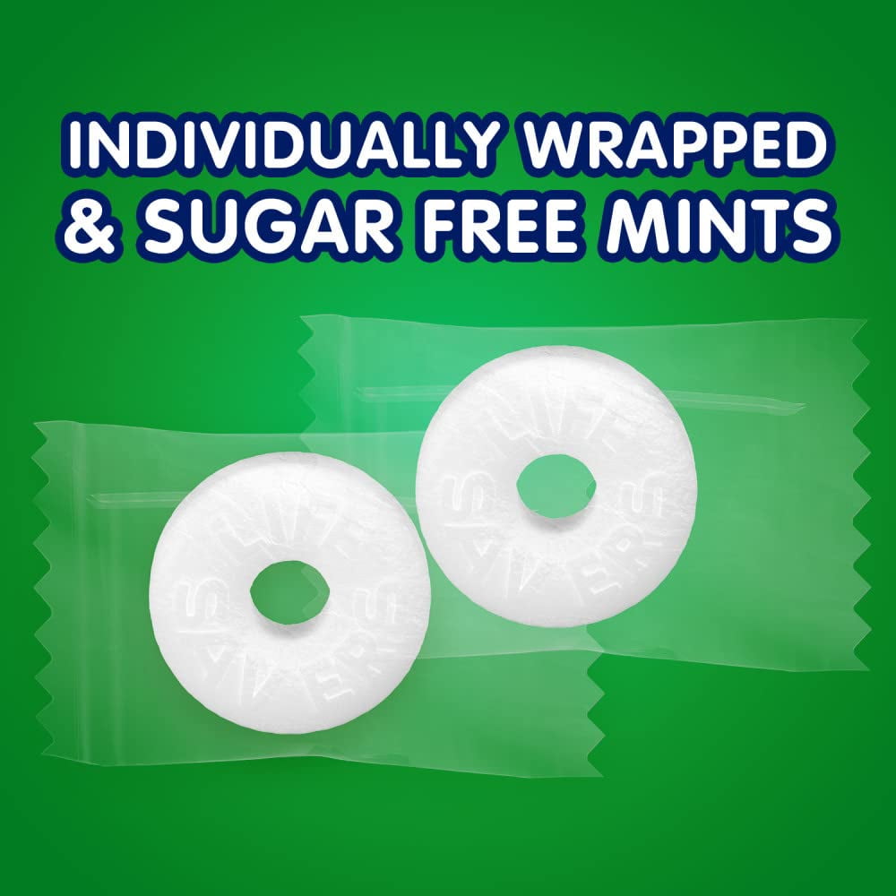 LIFE SAVERS Wint-O-Green Breath ZS23 Mints Hard Candy Bulk Pack, 2.75 oz Bag (Pack of 12)