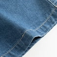 thumbnail image 5 of Hinvhai Maternity Jean Shorts for Women Low Waist Ripped Stretchy Comfy Soft Summer Denim Short Pants Blue M(M), 5 of 8