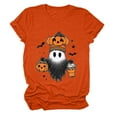 thumbnail image 5 of enyan Pumpkin Printed Cute T Shirts Orange Graphic Tops Fall Tee Fashion Womens Halloween Shirt Orange,XXXL, 5 of 5
