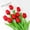 Red, variant on Yonrjhukm Mini Tulips Artificial Flowers, Lifelike Fake Plants for Scandinavian Style Wedding, Home Decoration, Indoor & Outdoor Use, Maintenance-Free Simulation Flowers