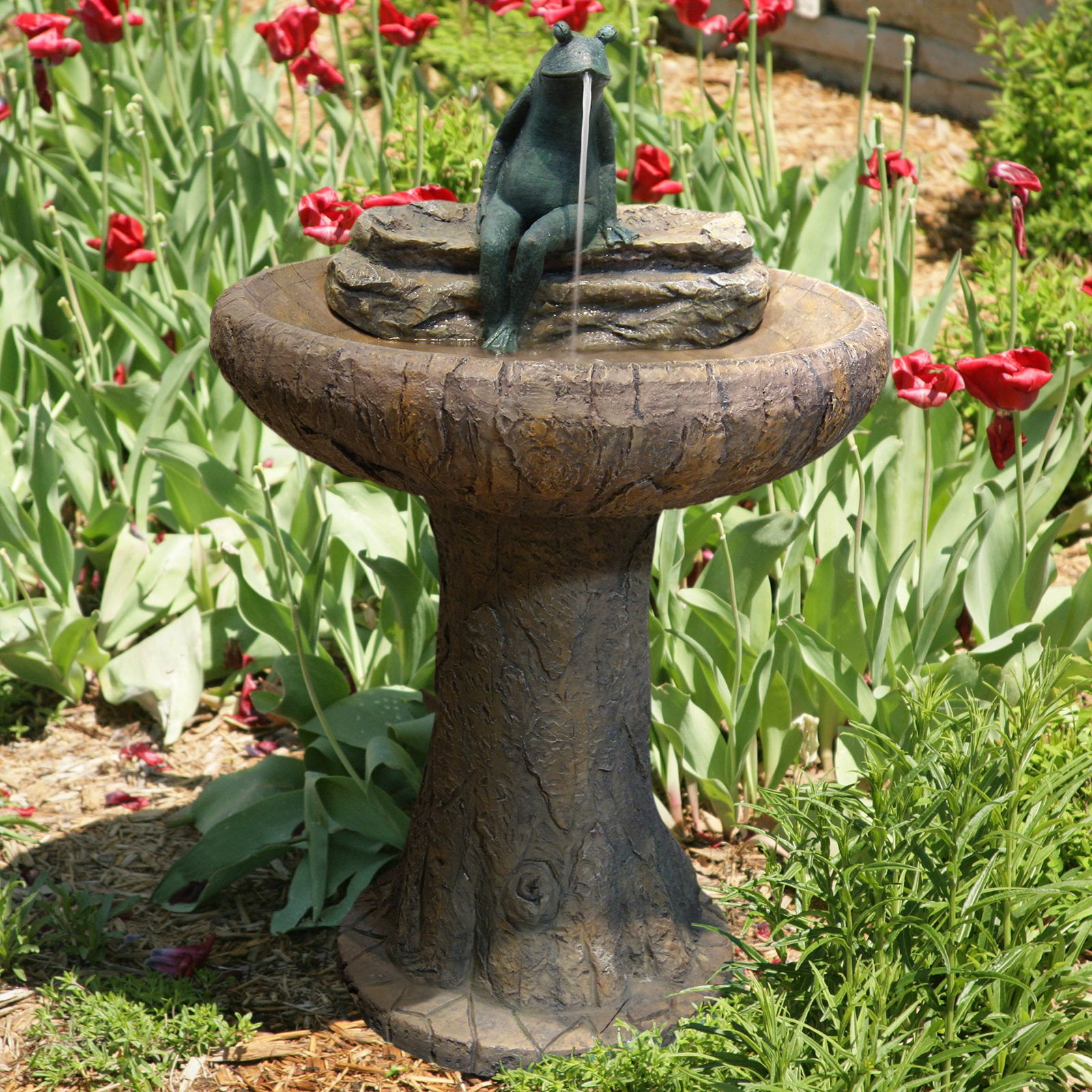 Alpine Summer Pond Outdoor Birdbath Fountain by Alpine Corp