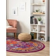 thumbnail image 3 of Rugs.com Calypso Collection Rug – 8' x 10' Oval Fuchsia Medium Rug Perfect For Living Rooms, Large Dining Rooms, Open Floorplans, 3 of 9
