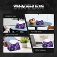 thumbnail image 7 of Pofeuu Purple Pattern White Tiger Print Tissue Box Cover, Modern Decorative PU Leather Rectangular Tissue Box Case Organizer Holder for Vanity Countertop, Night Stands, Livingroom, 7 of 7