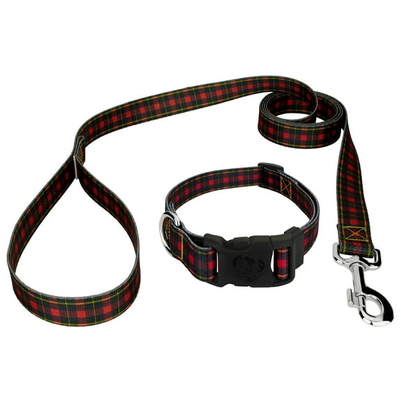 Country Brook Petz® Deluxe Buffalo Plaid Dog Collar and Leash, 2XS