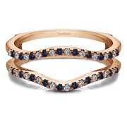TwoBirch Diamonds In Sterling Silver With Diamonds (G,I2) and Sapphire (G,I2) and