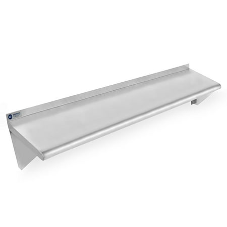 Stainless Steel Plate Shelf - GRIDMANN NSF Stainless Steel Kitchen Wall Mount Shelf Commercial Restaurant Bar w/ Backsplash - 14