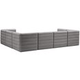 thumbnail image 3 of Meridian Furniture Quincy Grey Velvet Modular Sectional, 3 of 15
