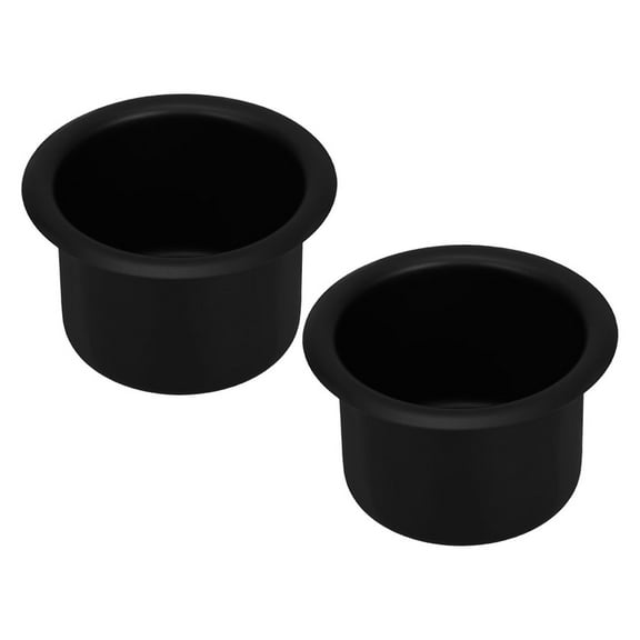 Hytrove Car Cup Holder Insert Black 2Pcs 4X4X2.5In Stainless Steel