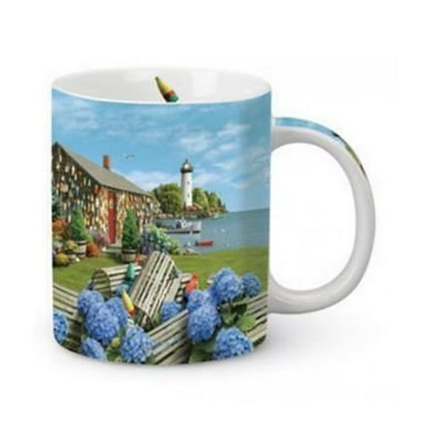 13oz Lighthouse Coffee Mug With Ocean Scene Cape Shore Walmart Com Walmart Com