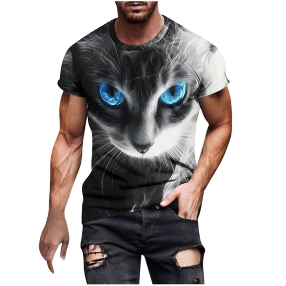 Fashion Shirt for Men,Men's 3D Printed T-Shirts Short Sleeve Animal Graphic Tees Shirts Summer Funny Tshirts Streetwear Tops