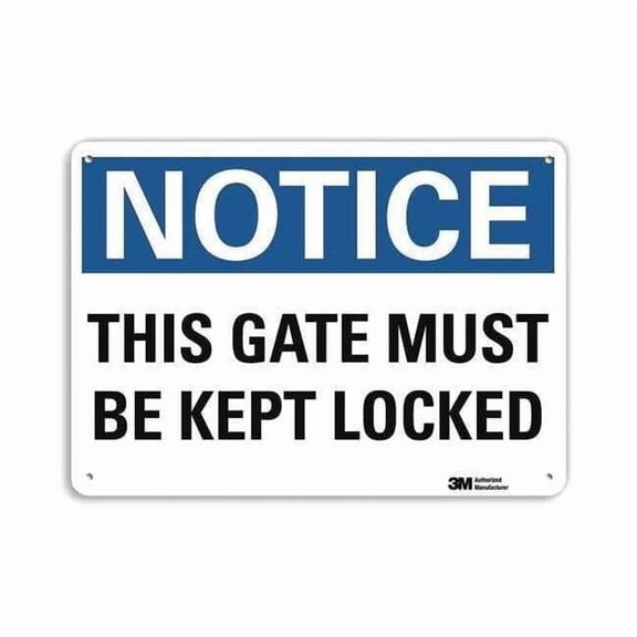 Lyle Notice Sign,7 in x 10 in,Aluminum U5-1558-RA_10X7
