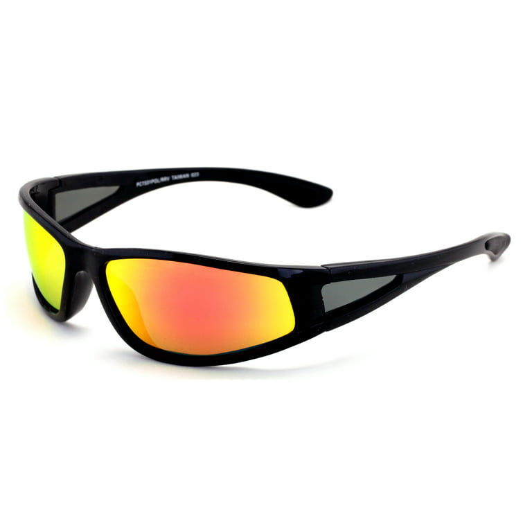 Polycarbonate Polarized Fishing Riding Sunglasses for Men Women - Wrap  Around Shielded Shade 
