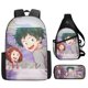 thumbnail image 1 of Set de mochilas My Heros Academias Anime 3 piezas Kids School B, 1 of 3