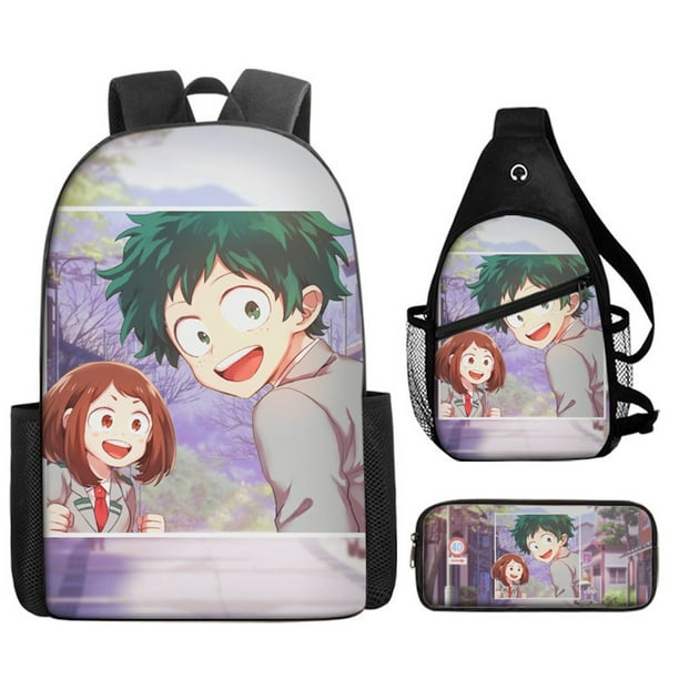 Set de mochilas My Heros Academias Anime 3 piezas Kids School B