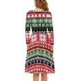thumbnail image 3 of FKELYI Christmas Snowflake Women Dresses Stretchy Formal Christmas Dresses for Women Comfortable Women Long Sleeve Dress to Look Thin Sized 3XL, 3 of 4