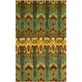 thumbnail image 2 of SAFAVIEH Ikat Crane Paisley Wool Area Rug, Olive/Gold, 6' x 9', 2 of 5