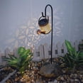 thumbnail image 4 of Luces de regadera solares de Metal, luces de jardín, aspersores, lámpara de farol de lámpara de hadas, lámpara hueca para césped de , pasarelas, Zulema Luz de regadera, 4 of 7