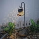 thumbnail image 3 of Regadera LED solar Cadena de luz Jardín al aire libre Arte Cascada Lámpara Decoración Cobre profundo Con soporte Cola Luz al aire libre, 3 of 8