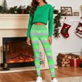 thumbnail image 4 of HAiming Legging de Noël Rayé pour Femmes Imprimé de Noël Taille Haute Extensible Yoga Course Entraînement Gym Collants, 4 of 9
