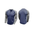 thumbnail image 2 of SUNSIOM Men's Spring Autumn Casual T-shirts Long Sleeve Round Neck Contrast Color Button Up Tops, 2 of 7