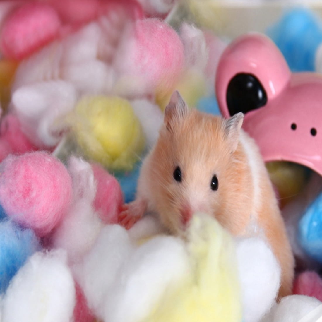 100Pcs Hamster Pet Warm Natural Cotton Balls Colorful