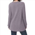 thumbnail image 4 of Camisas de Larga para Mujer, Suéteres Largos con Bolsillos, Túnicas Holgadas Púrpura XL, 4 of 5