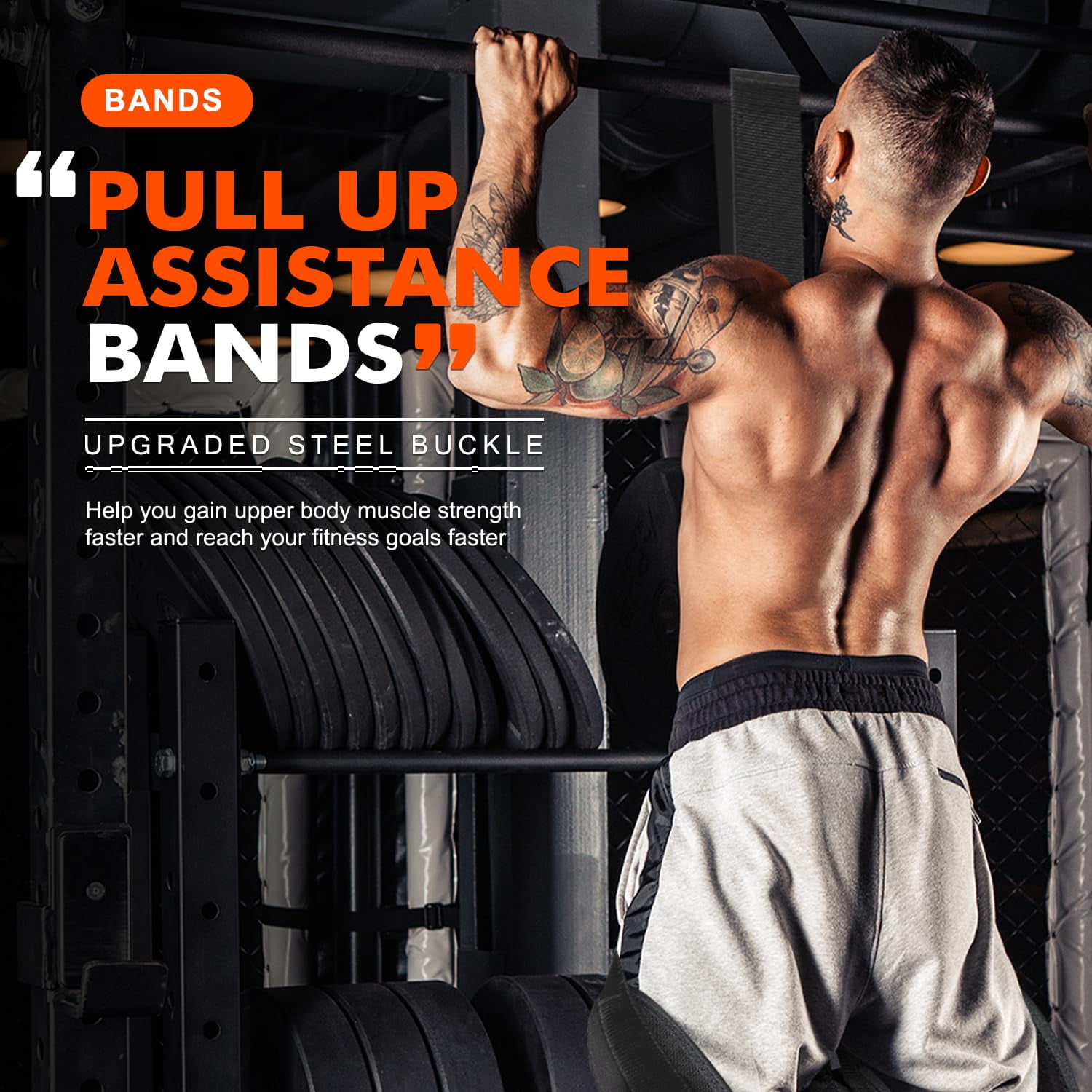 WQQQW Pull Up Assistance Bands, Heavy Pull Up Bands Resistance Bands for Pull Ups Working Out, Adjustable Pull Up Assist Equipment