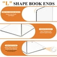 thumbnail image 5 of cyrico Acrylic Bookends 8 Pieces, Clear Bookends with Non-Slip Stickers Decorative Book Ends for Shelves Book Holder Stand for Desktop Organizer, Book Stopper for Home Library Office Supplies, 5 of 5