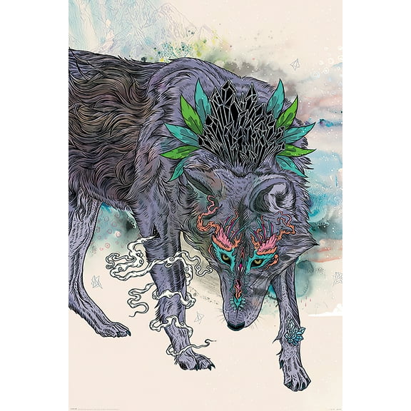 Mat Miller: Journeying Spirit / Wolf - Fantasy Poster / Print (Size: 24" X 36")