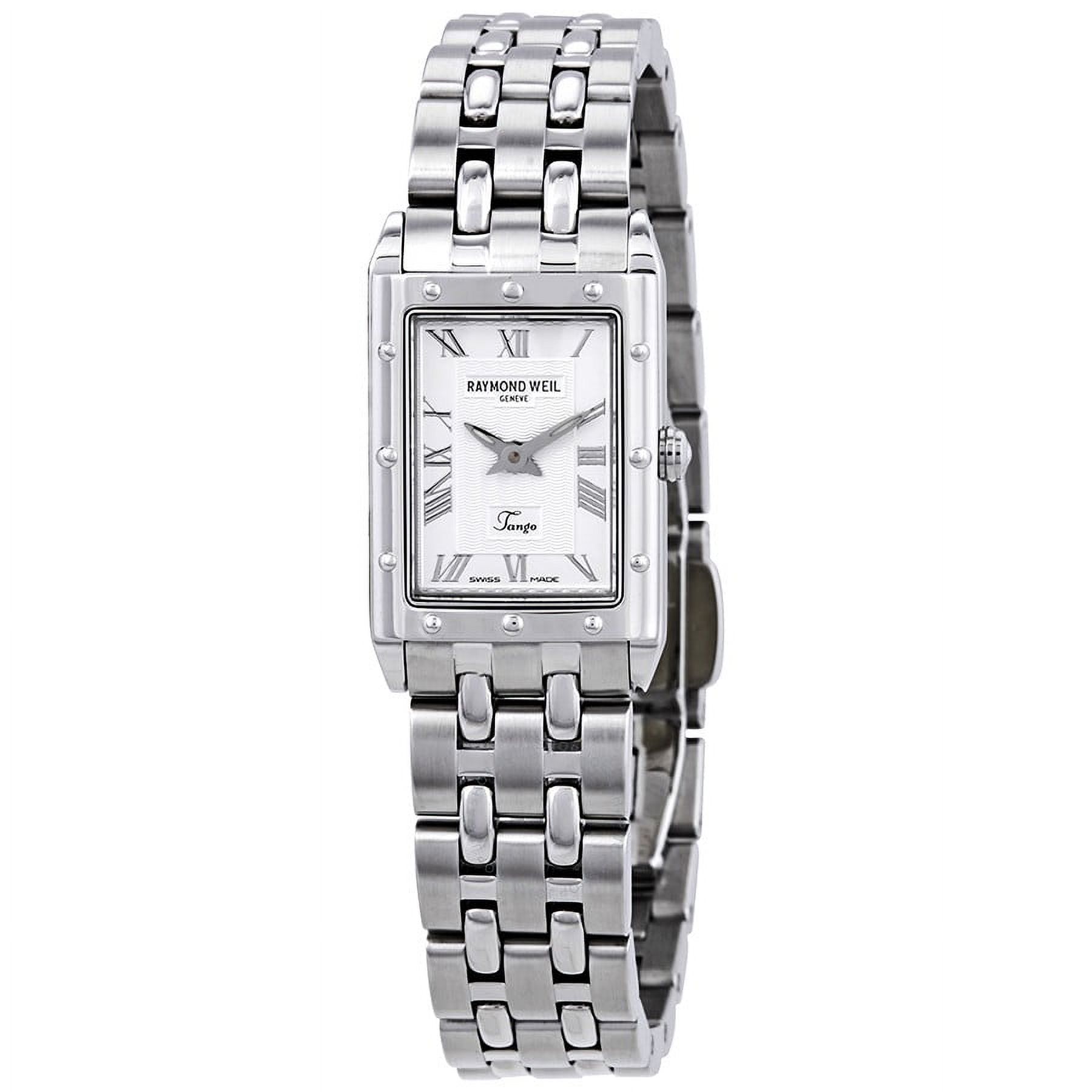 Raymond Weil Tango Women\'s Silver Stainless Steel Watch with White Dial Ladies Stainless Steel Quartz Date Watch - Tango | RAYMOND WEIL main image 4