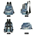 thumbnail image 4 of FORMRS Mini Backpack Purse for Women Quilted Travel Daypack Casual Shoulder Bag, Night Floating Whale, 4 of 7