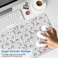 thumbnail image 4 of Long Mouse Pads for Desk,White Cartoon Unicorn Rainbow Heart Lollipop Desk Mats on Top Of Desks, Desk Mouse Pad Extra Large with 3mm Non-Slip Base and Stitched Edge for Gaming,Work,Home 35.4"x15.7", 4 of 5